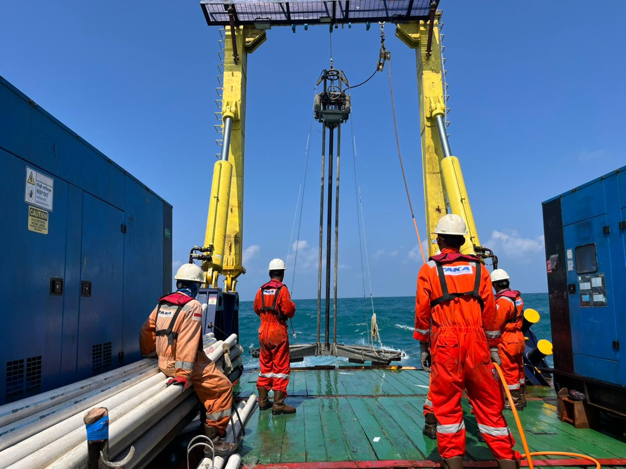 Vibrocore seabed sampling equipment documentation